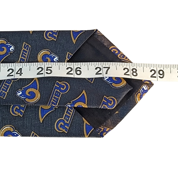 St. Louis Rams Diagonal Logo Team NFL Vintage 2000 Y2K Men's Tie - Picture 9 of 11